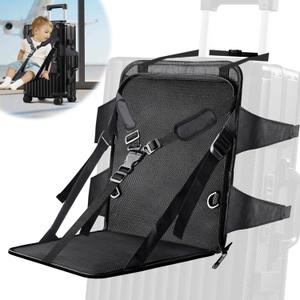 zxbaers Upgraded Kids Travel Seat, Portable Luggage Seat for Toddler Kids Ride on Suitcase with Seat Belt, Carry On Suitcase with Baby Seat, Free Parents' Hands Made Travel Easier