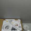 56inch Modern White Ceiling Fans with Lights and Remote/App Control, Dimmable LED, Reversible DC Motor, Noiseless, 6 Double-side Blade Low Profile Ceiling Fan for Livingroom Indoor/Outdoor Use