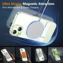 SPIDERCASE Magnetic for iPhone 15 Plus Case/iPhone 14 Plus Case, with 2 Pcs [Tempered Glass Screen Protector+Camera Lens Protector][Military Drop Protection] Kickstand Slim Thin Case,Clear