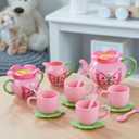 Melissa & Doug Butterfly Tea Set (15 pcs) - Play Food Accessories