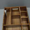 VaeFae Acacia Wood Caddy Organizer, Napkin and Paper Plate Holder, Wooden Utensil Holder, Silverware Caddy for Kitchen, Camping, Party (Large)