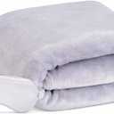 Travel Blanket, Airplane Blanket, Ultra-Soft, Warm & Lightweight, 65x40 in, Outdoor Blanket Essentials for Women, Men & Kids, Included Eye Mask, Luggage Sleeve & Backpack Clip Navy Blue (Dark Grey)