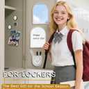 KEYDUACU 10 pcs - Locker Accessories, Locker Decorations Including Mirrors, whiteboards, Magnets and organizing Supplies. Ideal for Back-to-School Essentials and The Office (10 Pcs-Light Gray)