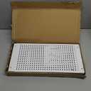 Heavy-Duty Adjustable Metal Shelf Organizer - Expandable & Stackable Pantry Storage Rack for Kitchen, Bathroom, RV, Cabinets(1 Pack/White, Medium)