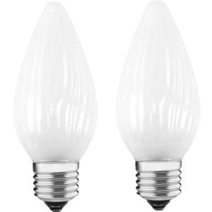F15 40W Frosted Incandescent Light Bulbs, Daylight White 5000K,ge Light Bulbs 40 watt,Dimmable,E26 Medium Base,Vintage Wrinkle Glass Cover (2PACK)