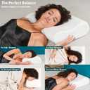 Cervical Pillow for Neck and Shoulder Pain Relief Memory Foam Orthopedic Contour Pillow Ergonomic with Adjustable Height Support for Side Back and Stomach Sleeper with Breathable Washable Pillowcase (60x35x13/11 - SOFT)