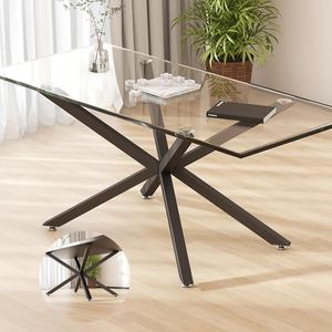KaKaBB Dining Table Legs 30 Inch - Heavy Duty Metal Table Base for Wood/Glass/Marble Tops, Kitchen Table Legs & Desk Legs, DIY Furniture Legs with Reinforced Thick-Walled Design (Black, 30")