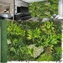 ODTORY Artificial 3D Hedge Grass Wall & Privacy Backdrop Screen, 40"x120" UV-Anti Faux Greenery Boxwood Ivy Panels, Realistic Fake Plants with Green Leaves for Fence Balcony Wedding Home Decor