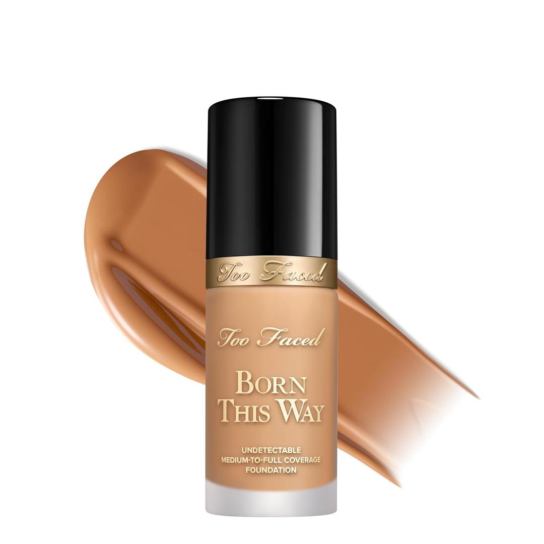 Too Faced Born This Way Natural Finish Longwear Liquid Foundation | Medium-To-Full Coverage | Hydrating + Oil Free (14 Warm Beige (Medium with Neutral Undertones))