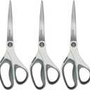 Scotch Precision Scissors, 8-Inch Stainless Steel Blades, Comfort Grip Handles, 3-Pack