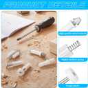 30 Pack Bifold Closet Door Hardware Repair Kit Spring Loaded Top Bottom Pivots Guide Wheels Track Rails for Folding Sliding Closet Cabinet Door Repair Replacement Tool Kit