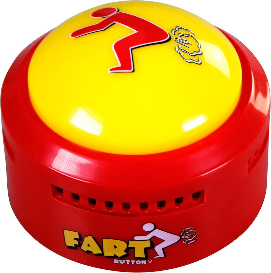 Talkie Toys Products Fart Button - Lights Up and Plays 20 Funny Fart Sounds - Fun Prank & Gag Gift - Funny Gift & Stocking Stuffer