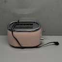 Mueller Retro Toaster 2 Slice with 7 Browning Levels and 3 Functions: Reheat, Defrost & Cancel, Stainless Steel Features, Removable Crumb Tray, Under Base Cord Storage, Pink