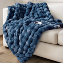 Electric Heated Blanket for Girls & Women, Soft & Luxurious, Faux Rabbit Fur Heating Throw Blankets, 6 Heat Settings, Overheat Protection, Quick Heating, Memory Function, GiftReady Design, 50"x60"