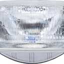 H6054 Super Vision Crystal Headlight, Halogen Sealed Beam Headlight, (7square,200mm), Replaces# H6054