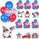 6 Sets Red White and Blue Balloon Stand Kit for Table Independence Day Tables Centerpieces with Balloons 4th of July Centerpiece Decor Balloon Stand Kit for Patriotic Party Table Decoration