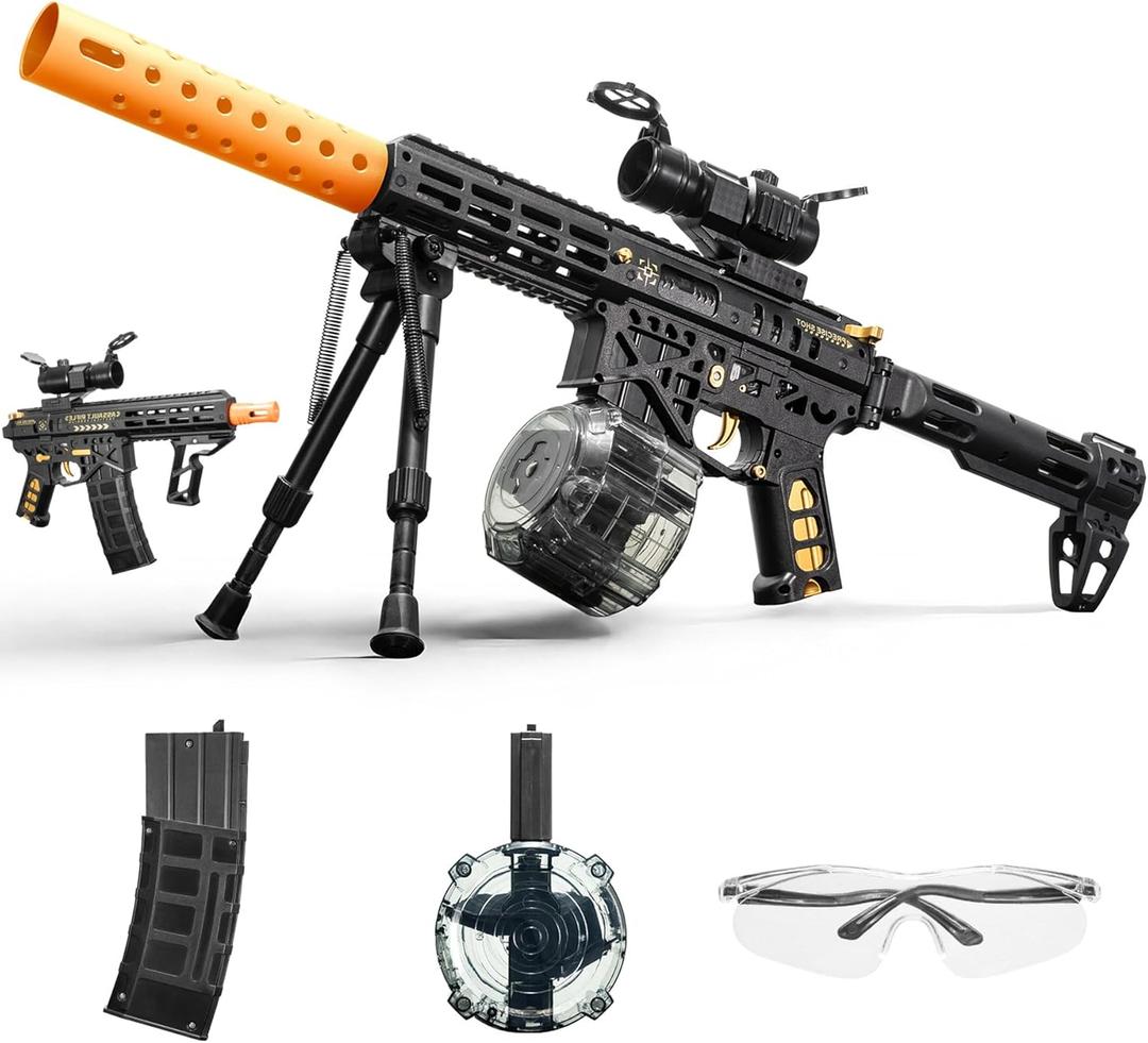 Larmside Automatic Blasters, 170 FPS & 70 Ft Range, Large Size, Big Shooting Activity, Electric Blaster, Outdoor Activity, Ages 18+ (BLCM)