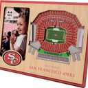 YouTheFan NFL San Francisco 49ers 3D StadiumViews Picture Frame (One Size), 12"L x 8"W