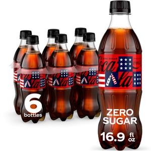 4 x Coke Zero Sugar Diet Soda Soft Drink, 16.9 fl oz, 6 Pack total 24 Pack (EXP 07/06/26)