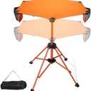 ZEMIRO CHARGE Lightweight Folding Bar Height Table, 36 Inch, Adjsutable Height & Cup Holder – Collapsible, Portable, Compact with Carry Bag for Lawn BBQ, Lounge, Picnic, Camping and Travel