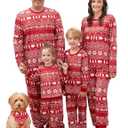 PATPAT Christmas Family Matching Pajama Sets Includes Christmas Socks - Perfect for Family Photos & Holiday Celebrations (White, XXL)