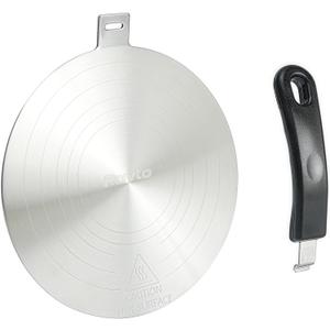 9.45 Inch Stainless Steel Induction Plate Adapter, Cooktop Heat Diffuser with Detachable Handle,Fire Diffuser for Electric or Gas Stove