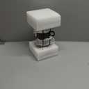 LUKA Porcelain Espresso Cup with Saucer and Metal Stand, 6 Ounce Stackable Ceramic Demitasse Espresso Mugs Cappuccino Cups Set for Latte,Coffee,Cafe Mocha,Tea(Set of 4) (Black & White Stripes)