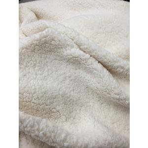 Minky Sherpa Faux Fur Fabric 60" Wide Sold by The Continuous Yard (Ivory) - for Lux Cozy Blankets, Coats, Jackets, Throws, Scarves, Cuddle, UGG Boots, Sweaters