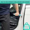 Car Handle Assist for Elderly Car Door Handle for All Vehicles Car Support Handle - Portable Assistive Device for Elderly and Handicapped - Best Gifts for Seniors (2 Pack) (Green)