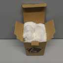 Kevin Textile Soft Plush 12x24 Inch Lumbar Pillow Cover 1 Pack, Luxury Fluffy Faux Fur Striped Flannel Rectangle Cushion Case for Couch Sofa Chair Bed Home Decor, Cream White