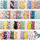 42 Pcs Summer Hawaiian Dog Shirts for Medium Dogs Bulk Breathable Sleeveless Puppy Clothes Cute Pet Tank Tops Outfit Pack, Fruit Printed Apparel for Pug Schnauzer Puppies