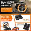 PXN PC Racing Wheel, V3 PRO 180 Degree Universal Usb Car Sim Race Steering Wheel with Pedals for PC, PS3, PS4, Xbox One, Xbox Series X/S, Switch (Orange)