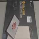 Titanium Cutting Boards for Kitchen Non Toxic Chopping Board with Handle Large Big Small Kitchen Meat Butcher Block 2 in 1 Pure Titanium and Wheat Straw PP Not Wood Bamboo Plastic Teak Grey/Beige