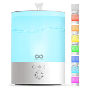 Humidifier for Bedroom – Quiet, Easy to Fill & Clean, 24HR Runtime, Night Lights, Timer, Ultrasonic Cool Mist, Auto Shut-Off, Essential Oil Diffuser 
