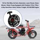 212 Pull Start Recoil Starter Assembly Compatible with Predator 212cc 196cc 6.5HP GX160 Engine Coleman CT200U BT200X Baja MB200 Mini Bike Go Kart Generator Pressure Washer with Pulley Cup