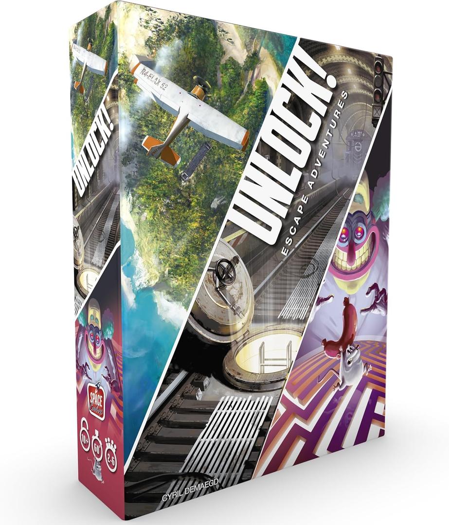 UNLOCK! Escape Adventures Card Game - Escape Room-Inspired Cooperative Adventure, Fun Family Game for Kids and Adults, Ages 10+, 1-6 Players, 1 Hour Playtime, Made by Space Cowboys