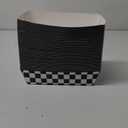 KERINGO No Folding Required 50 Pack 2Lb Race Car Paper Food Trays Checkered Birthday Party Supplies Large Paper Food Trays with Disposable Black and White for Racing Flag Hot Dog Popcorn Nacho Snack