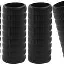 Piutouyar 4 Pcs Rubber Violin Bow Grip, Black Violin Bow General Grips Grasp Violin Accessories