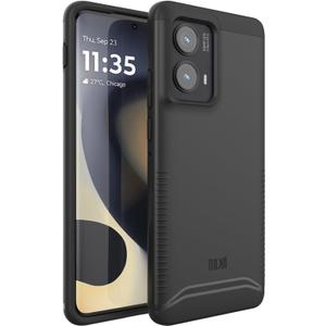 TUDIA for Motorola Edge 2024 Case 5G - [Merge] [Military Grade] Dual Layer Shockproof Slim Heavy Duty Moto Edge 2024 Cases - Matte Black (Basic)