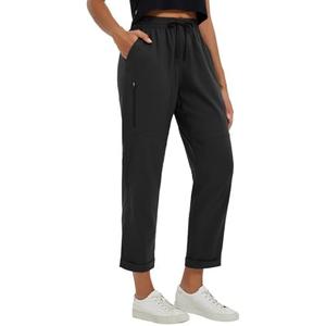 baleaf Women's Hiking Pants Ripstop Water Resistant Lightweight Golf Pants Quick Dry Zip Pockets Work Travel Clothes, M