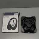 Trucker Bluetooth Headset, Wireless Headsets with Noise Cancelling Microphone, Long Battery Life Bluetooth Headphones with Detachable Earpad/Single+Dual Mode for Office/Driving/Home (Black)