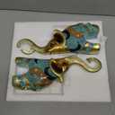 Large Gold Elephant Statue for Home Decor, Small Elephant Figurines (2 Pcs Medium) (9)