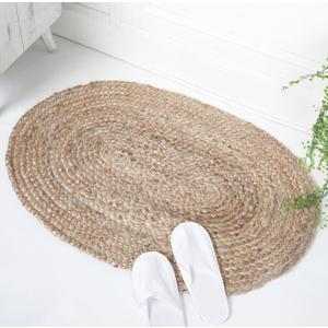 RAJRANG Handwoven Jute Area Rug Oval 2' 3" x 4' Natural Beauty with Reversible Braided Charm for Farmhouse Chic in Living Room, Kitchen, and Bedroom Styling (2'3" x 10'2" (Oval))