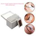 Acrylic 10 Layers Eyelases Extension Storage Box, Grafting Eye lashes Close-Packed Display, Makeup Organizer False Eyelashes Glue Pallet Holder with 10 Pallets (White without Eye)