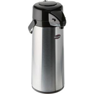 Winco 2.5 Liter Glass Lined Airpot, Push Button