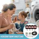 UPGRADED 4392067 Dryer Repair Kit with W10837240 Idler Pulley - Replaces Whirlpool Cabrio Duet Maytag Bravos XL Kenmore Elite, Includes WPW10314173 & 661570V & 279640 - AMI PARTS