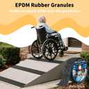 Waterproof Anti-Slip Traction Tape, 4" x16.5 FT | Heavy-Duty EPDM Rubber Granule Surface, Strong Grip & Resilient Foot Contact | Indoor & Outdoor for Pool, Bath, Ramps, Stairs and Steps