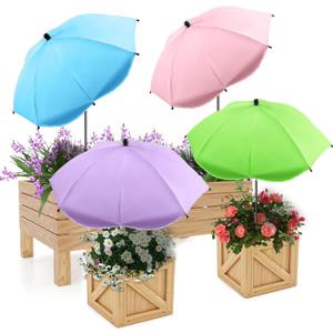 Plant Umbrellas for Outdoor Plants, 26" Larger Plant Shade for Potted Plants and Garden Beds, 40" Adjustable Angle Sun Protection Shade Cover Garden Umbrella for Plants, Flowers, Vegetables