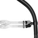 Swimmer's Snorkel for Lap Swimming, Adult Snorkeling Gear Swim Training, Center-Mount Silicone Mouthpiece One-Way Purge Valve in Pool and Open Water (Black)