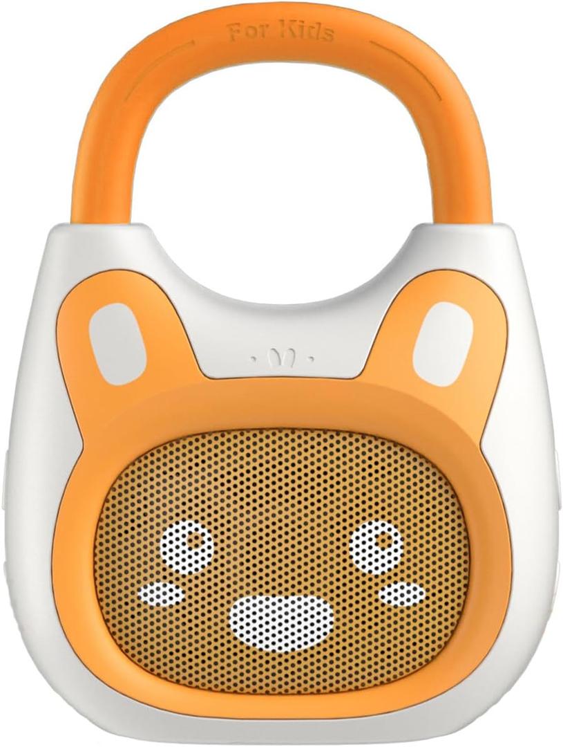Alilo Pocket Bunny Portable Kids Music Player, Musical Toys for Toddlers, Preloaded 120+ Stories/Music/Lullabies/White Noise,High Fidelity Sound Travel Bluetooth Speaker (with Strap and Ring)